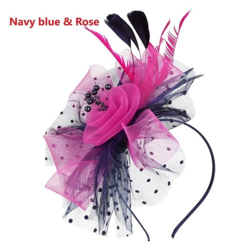 Flower feather fascinator - flower,