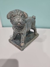 Ceramic Aqua Color  Dog Statue Very Unique