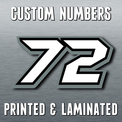 Custom numbers stickers - 3x,