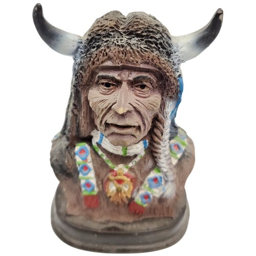 Buffalo headdress figurine - buffalo,