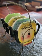 Vintage Tea Bag Holder set "I
