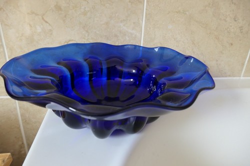 Art bristol blue glass 8cm - art,