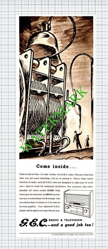 Gec radio advert 1950 - -,