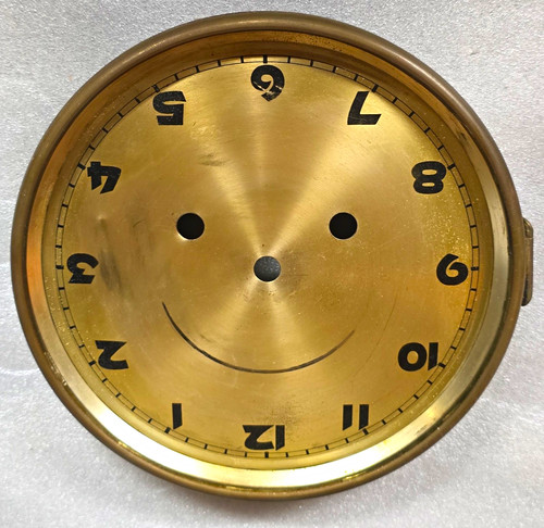 Antique brass clock dial face - antique,