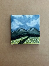 Watercolor canvas magnet 2x2
