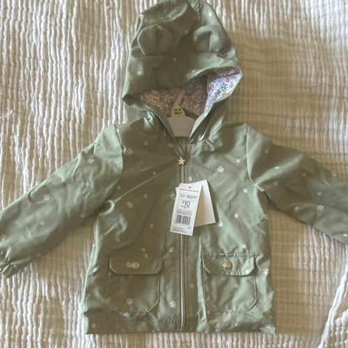 Hooded floral lined zip - lined,