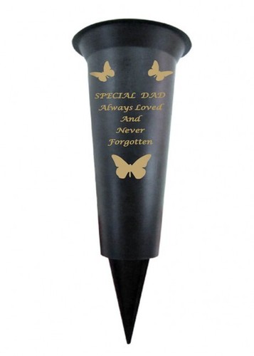 Dad graveside vase - vase, memorial