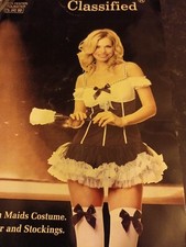 Classified 3 Piece Boudoir French Maids Costume Medium