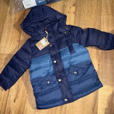 Joules Age 1 Boys Blue Puffer Jacket Coat Lot X Rrp £59.95