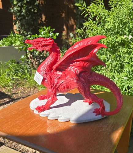Large red dragon ornament - red, by