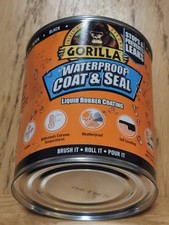 Gorilla Glue Waterproof Coat & Seal Liquid Rubber Coating Black 473ml