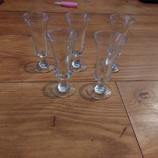 Set of 5  Clear Glass Small