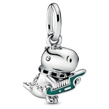 Genuine Pandora Silver Dino the Dinosaur Punk Band Charm Dangle 798297ENMX