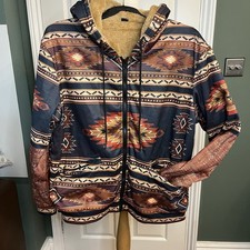 Aztec print Faux fur lined