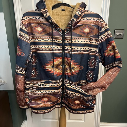 Aztec print faux fur - faux, lined