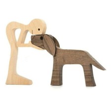 Wooden craft family puppy - wooden,