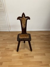 Vintage carved wooden tripod - wooden,