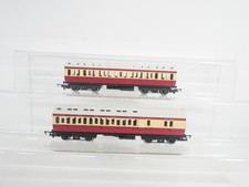 Hornby OO Gauge BR Red & Cream Clerestory Coaches x 2 Ex-Set