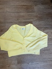 Womens Large Yellow Cardigan