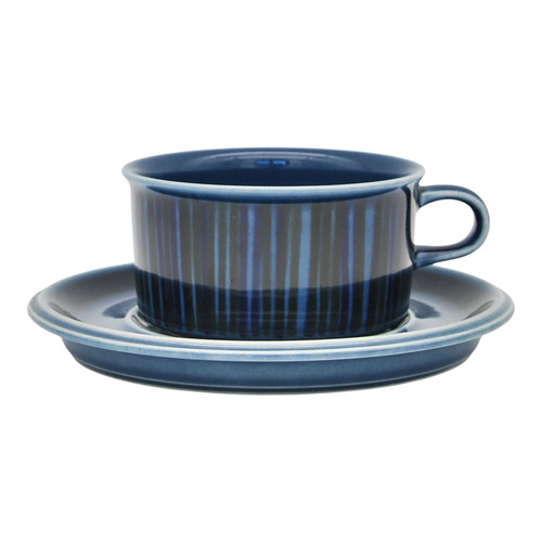 Arabia blue cosmos tea cup - cosmos,