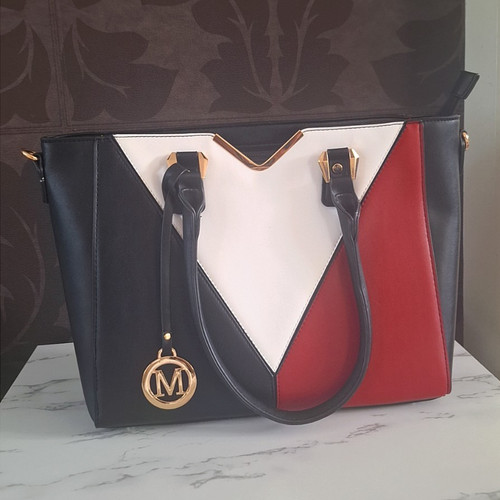 Colourblock tote bag black - bag,