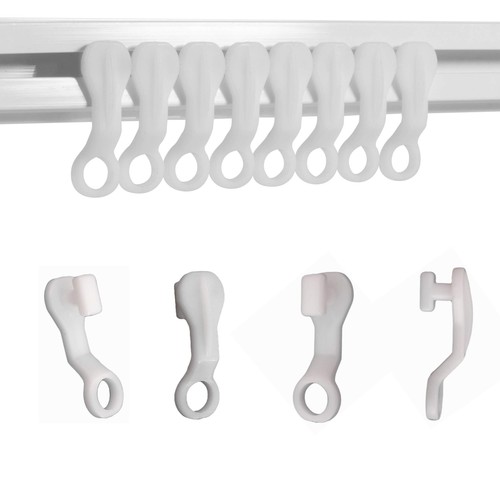 Curtain glider hooks white - glider,
