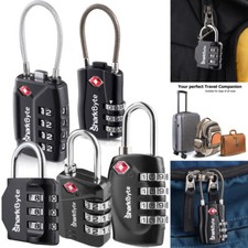 3/4 Dial Combination Padlock Locker Luggage Travel Suitcase Shackle/Wire Lock