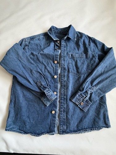 Denim shirt jacket mens - h&m,