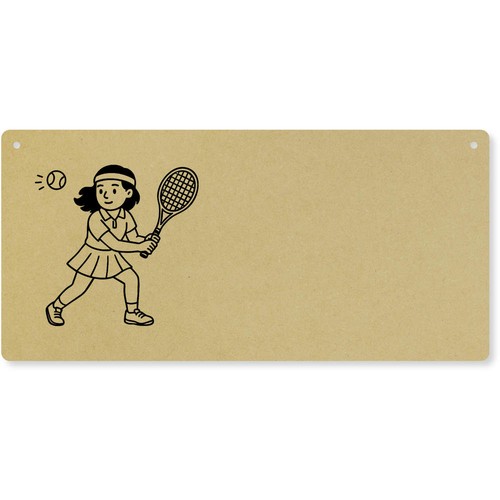 Tennis girl large - 'tennis, wooden
