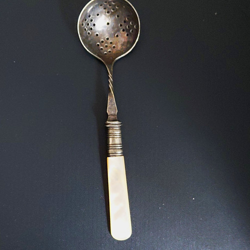 Vintage silver metal slotted - vintage,