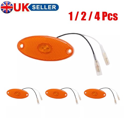 12v amber oval - side, marker