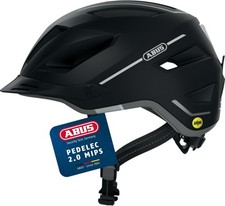 ABUS Pedelec 2.0 MIPS Urban Cycle Helmet Black Rear LED M 52-57cm Unisex New