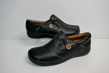 CLARKS UN LOOP BLACK LEATHER