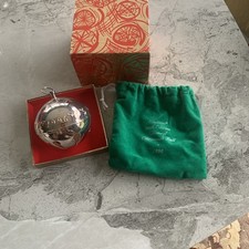 Wallace Silversmiths 1996 26th Edition Annual Christmas Bell with Bag and Box.