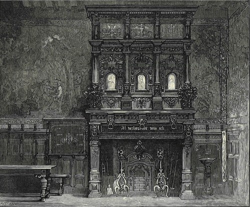 Carved oak settle - carved,