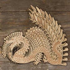 10x wooden chinese dragon - 10x,