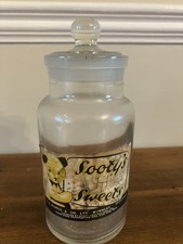 Vintage Sooty’s Sweets Glass Jar – B.C. Murch & Co. Ltd, Burnley, England
