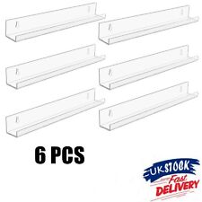 Wall Acrylic Organizer Nail Polish Clear Holder Storage Display Stand Rack 6pcs