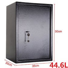 LARGE STRONG STEEL SAFE KEY HIGH SECURITY HOME OFFICE MONEY CASH SAFETY BOX