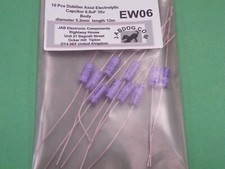 Approx 10 Pcs Dubilier Axial Electrolytic Capacitor 6.8uF 35v dia 5.2mm 8g EW06