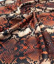 Rust Snake Print Spun Poly