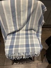 Laura Ashley Cotton Throw In Seaspray 200 X 150 Cm
