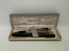 Vintage Sheaffer Gold And Black Fountain Pen & Ballpoint