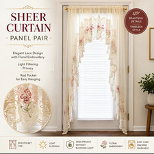 Vintage Sheer Lace Curtain