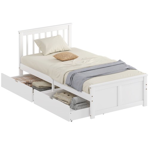 Homcom storage bed with - homcom,
