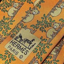 Hermes Silk Neck Tie Koala