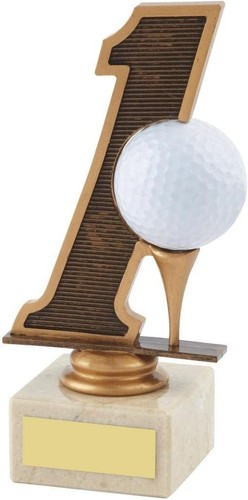 Hole one golf trophy award - hole,