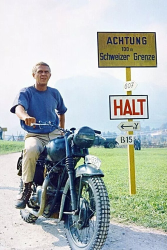 Steve mcqueen bike 4x6 photo - steve,