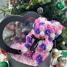 25cm artificial teddy - teddy, rose