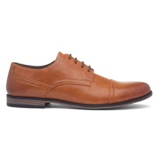 Beckett Mens Shoes Tan Adults Lace Up Formal Work Smart Round Toe SIZE